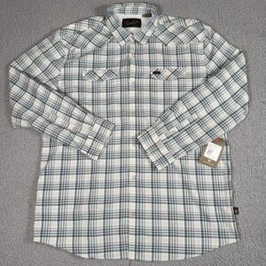 Howler Brothers Gray and White Checkered Button Down Shirt